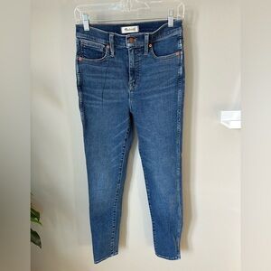 Madewell Women's 10” High Rise Skinny Jeans in Deep Blue